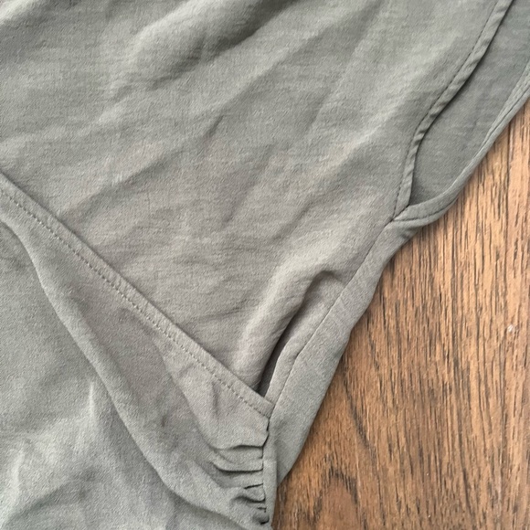 ZARA Olive Green Draped Wrap Top NWT Size Large - Picture 6 of 11